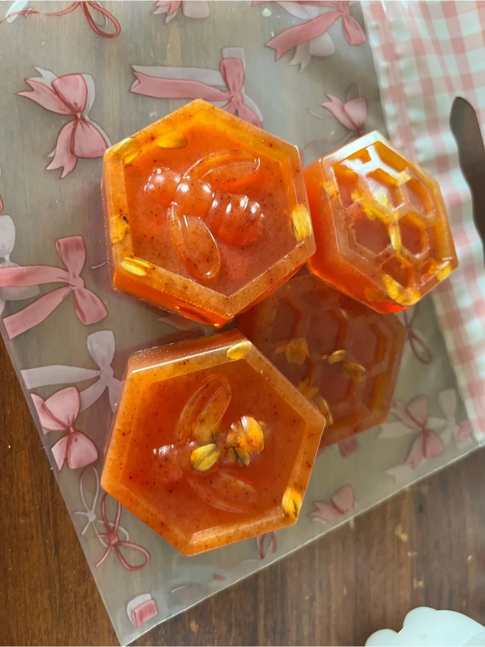 Handcrafted Orange Honeycomb Soap - Honey and Turmeric with Oatmeal